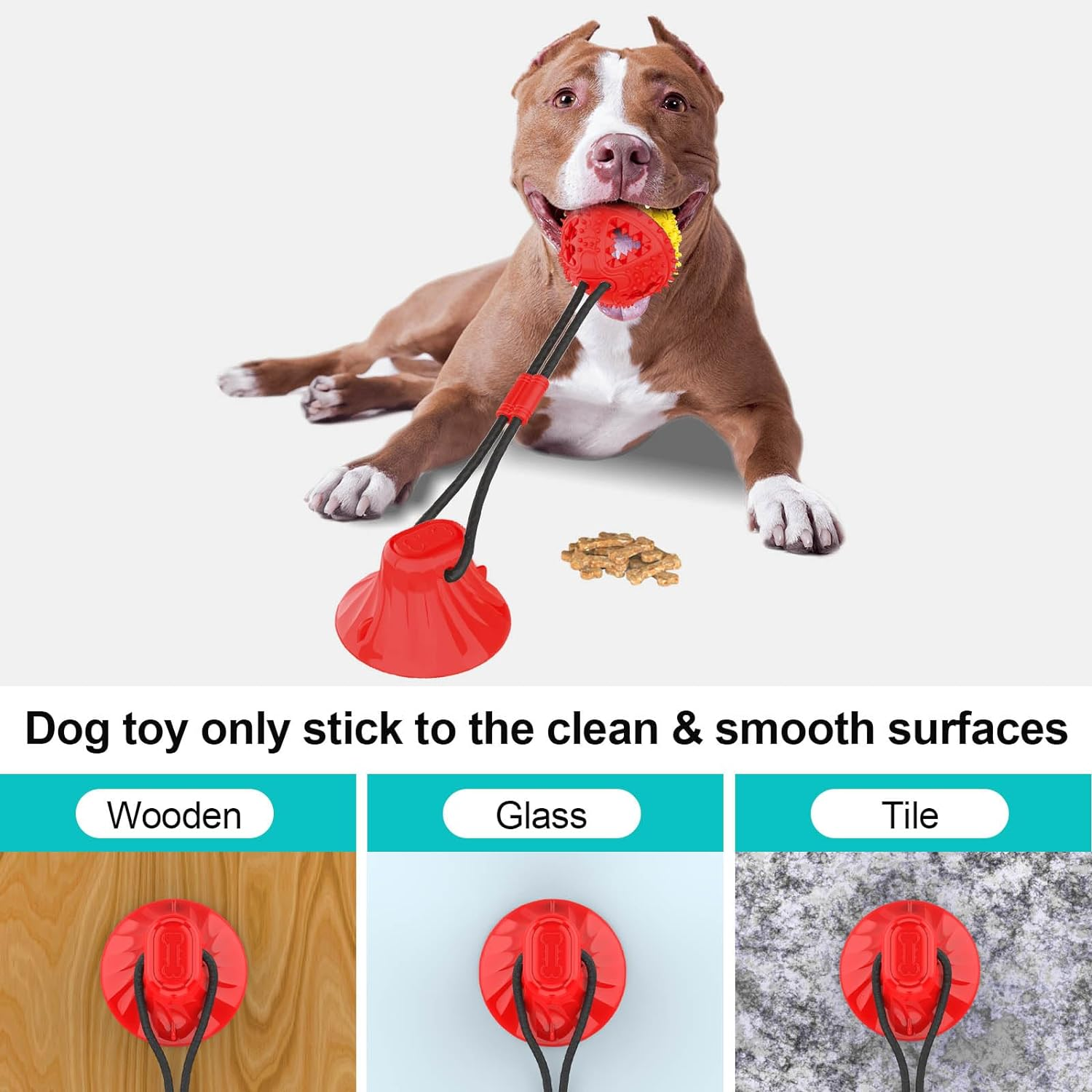 Coolplay Dog Toys, Dog Chew Toys for Aggressive Chewers, Puppy Dog Training Treats Teething Rope Toys, Dog Ball Toys image number 6