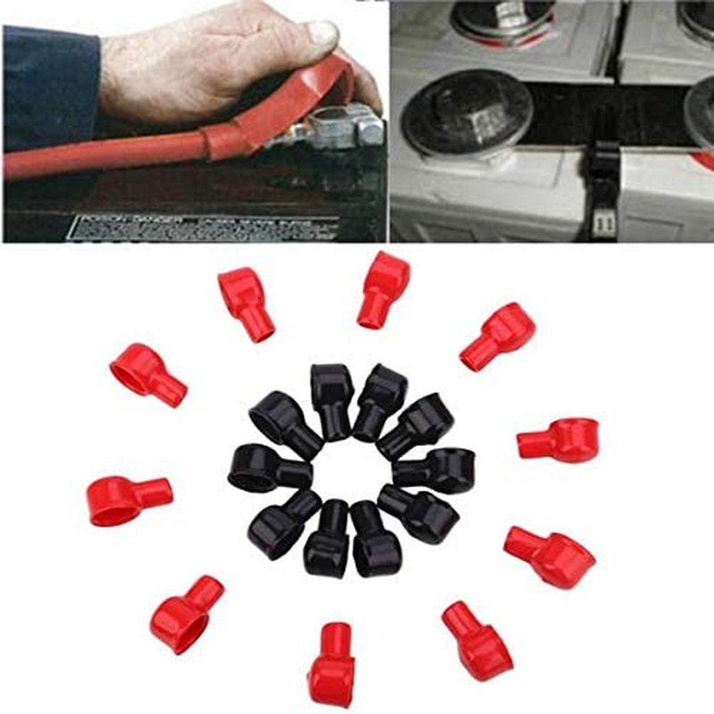 ANLEMIN Car Battery Cover- Automotive Replacement Battery Terminals Ends - Flexible Battery Terminal Boots Insulator Covers - 20PCS image number 2