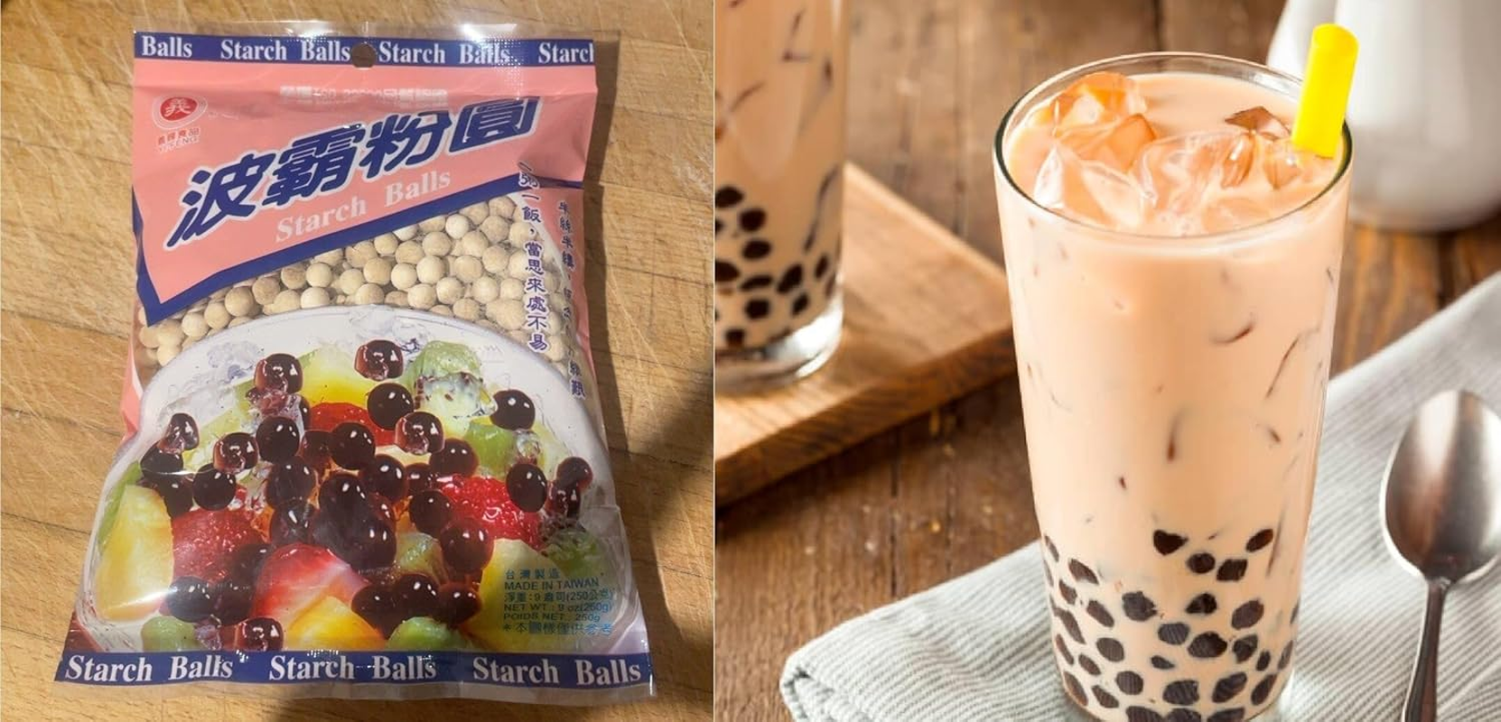 YI-FENG Foods Taiwanese Bubble Tea BOBA Starch Balls DIY 250G Made in Taiwan