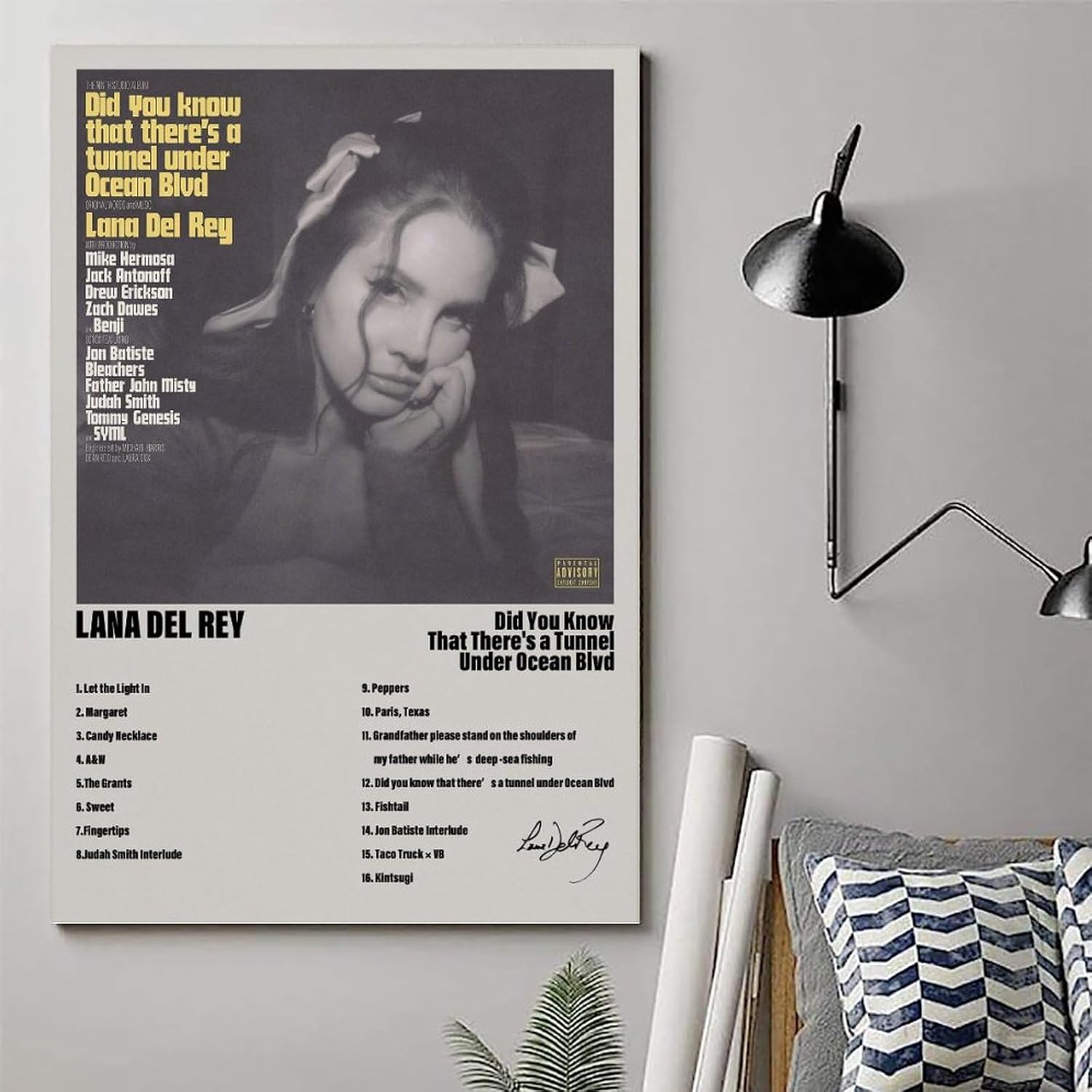 Lana Poster Del Rey Music Album Signed Poster Canvas Painting Wall Art Picture Home Decor Print for Bedroom Living Room Dorm Study Bar Office 12X18Inch(30X45Cm) image number 4