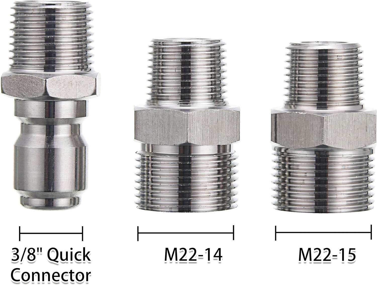 RIDGE WASHER Pressure Washer Gun 5000 PSI, 12 GPM, High Pressure Spray Gun with 1/4" Quick Connector, 3/8'' Quick Connect, M22-14Mm and M22-15Mm Fitting image number 4