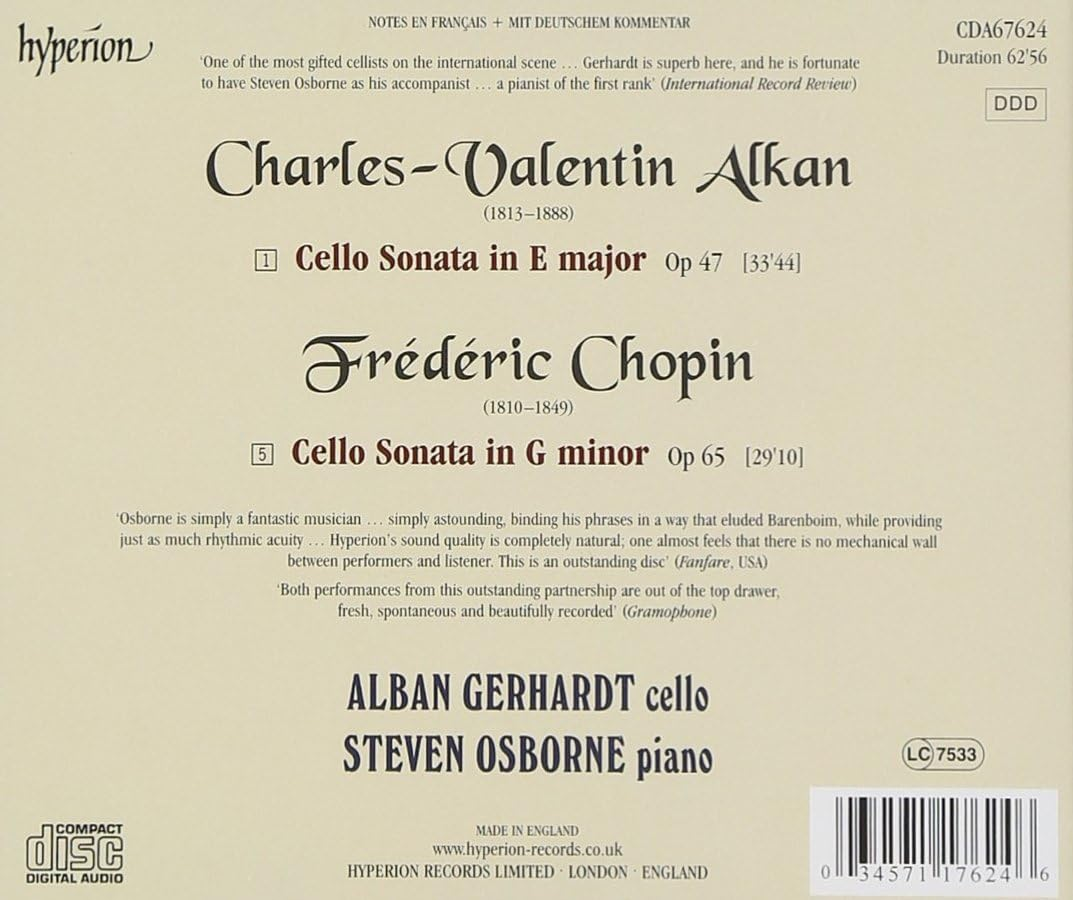 Alkan Cello Sonata Chopin Cello Sonata