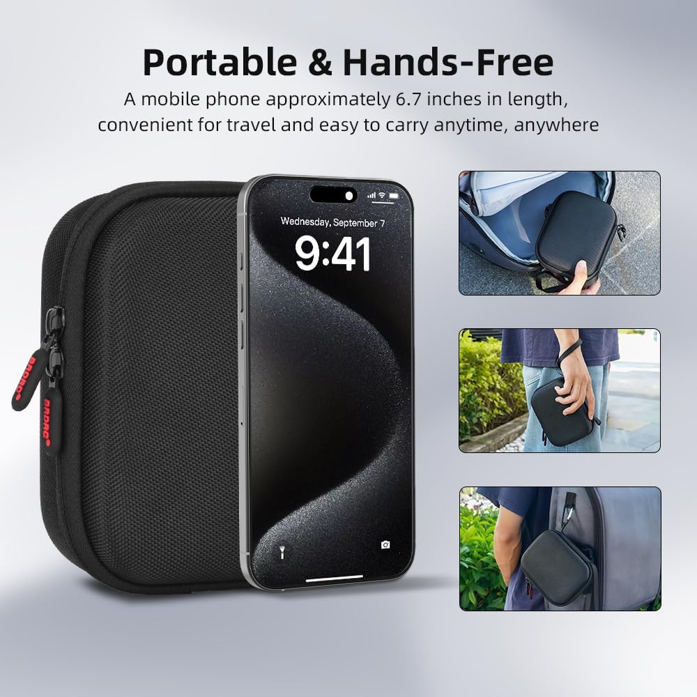 T Tersely Hard Case for DJI Osmo Action 6 (2025), Drop and Water Proof Carrying Case, Outdoor Travel Storage Bag Compact Portable Case for DJI Action6 with Accessories image number 3