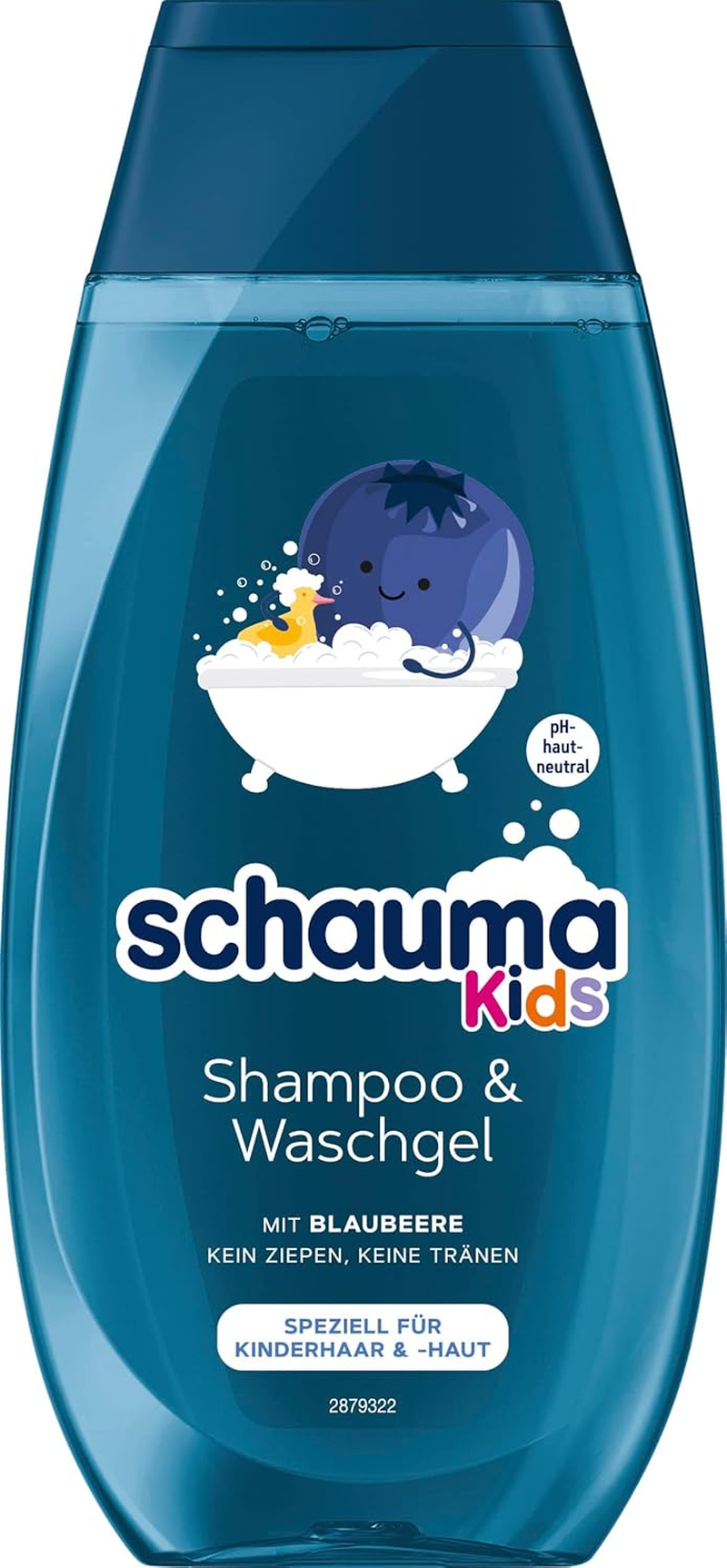 Schauma Schwarzkopf Kids Shampoo & Wash Gel Blueberry (1 X 250 Ml), Children'S Shampoo Detangles Hair for Easier Combing, with Mild & Fresh Fragrance