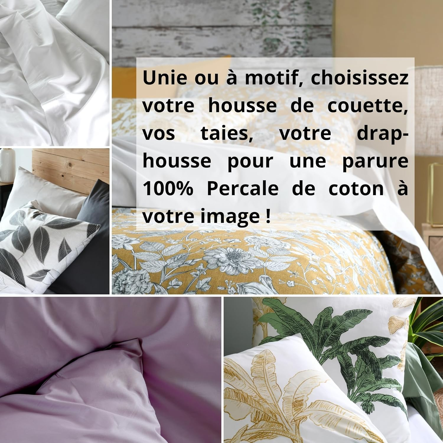 STOF - Duvet Cover &ndash; Size 140 X 200 Cm &ndash; Cotton Percale Quality &ndash; 100% Oeko-Tex Certified Cotton &ndash; Gold &ndash; Yellow &ndash; Hyacinth Model &ndash; Bed Linen &ndash; Single Bed &ndash; Classic &ndash; Charming image number 3