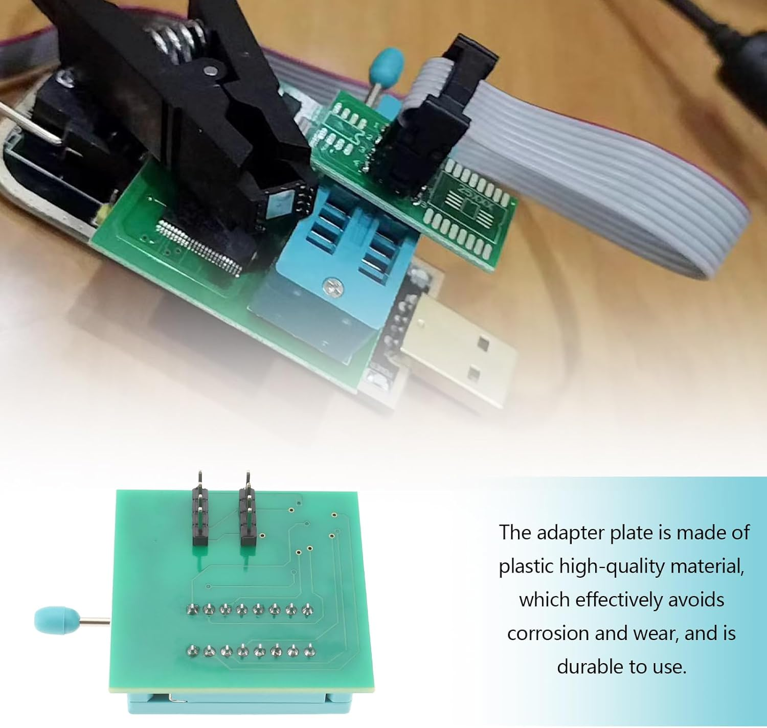VGOL 2PCS 1.8V Adapter Motherboard Programmers Adapter Proto Board Module for 1.8V SPI Flash Chip SOP8 DIP8 Use on Programmers TL866 EZP2010 image number 6