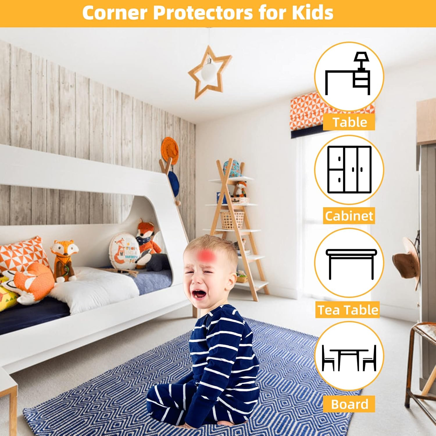 ZHIYE Corner Protectors for Kids, 22 Pcs Clear Baby Proofing Corners Child Safety Corner Guards with Strong Acrylic Adhesive for Furniture against Sharp Corners image number 4