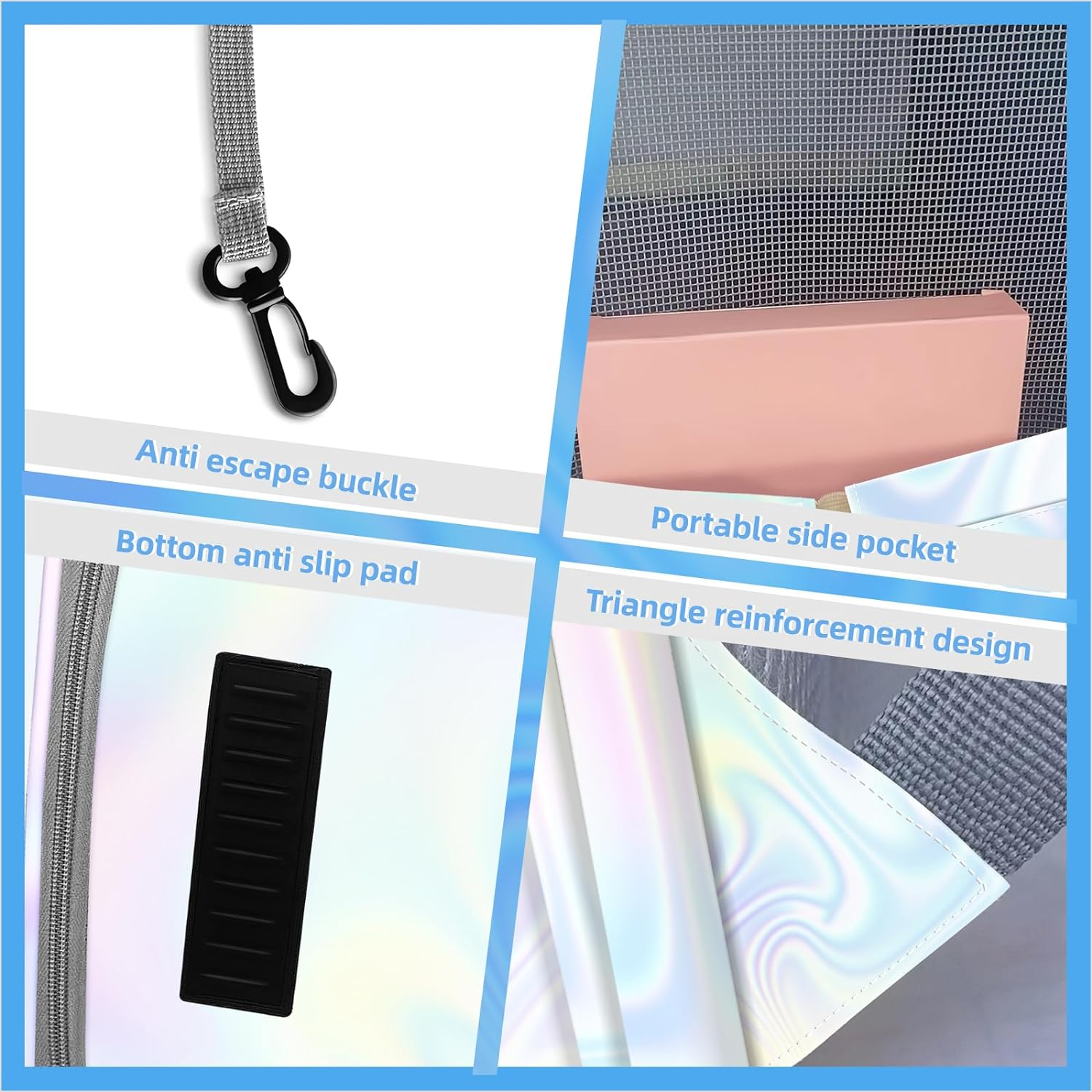 SWIHELP Cat Backpack Pet Carrier Backpack for Small Cats and Dogs, Dog Carrier Backpack with Inner Safety Leash image number 3