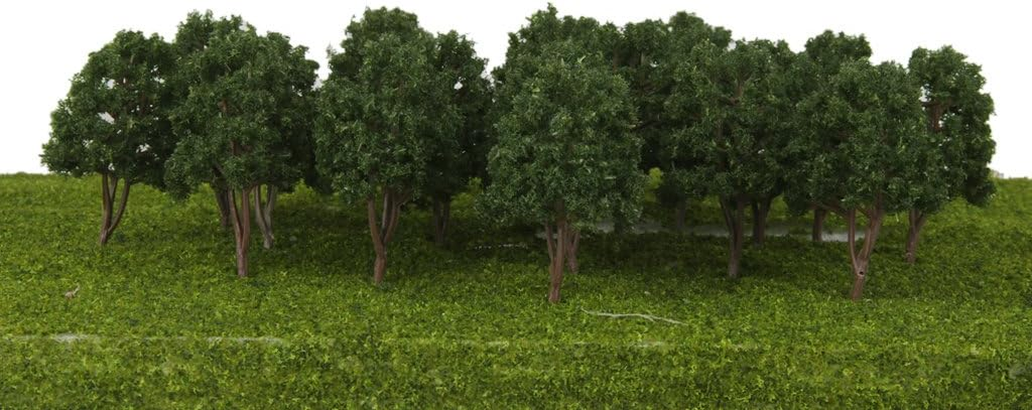 20Pcs Model Trees DIY Railway Scenery Landscape 7.5Cm Art Dark Green image number 3