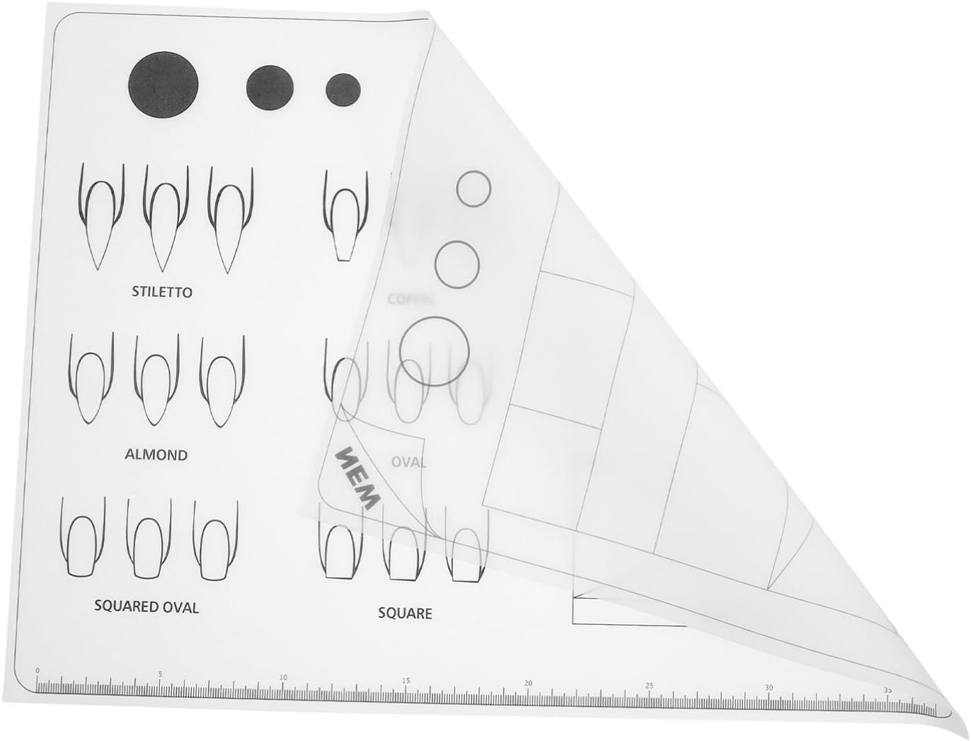 MERRYHAPY Acrylic Nail Art Practice Mat Soft Silicone Trainer Sheet for Home Salon Waterproof and Easy to Clean for Beginners