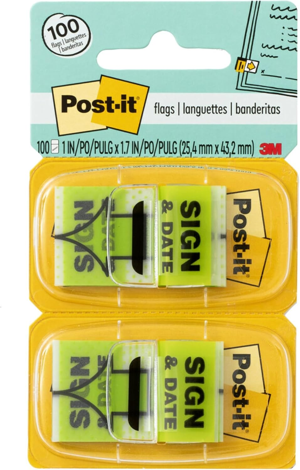 Post-It Flags Initial Here 25.4Mm X 43.2Mm 680-IH2