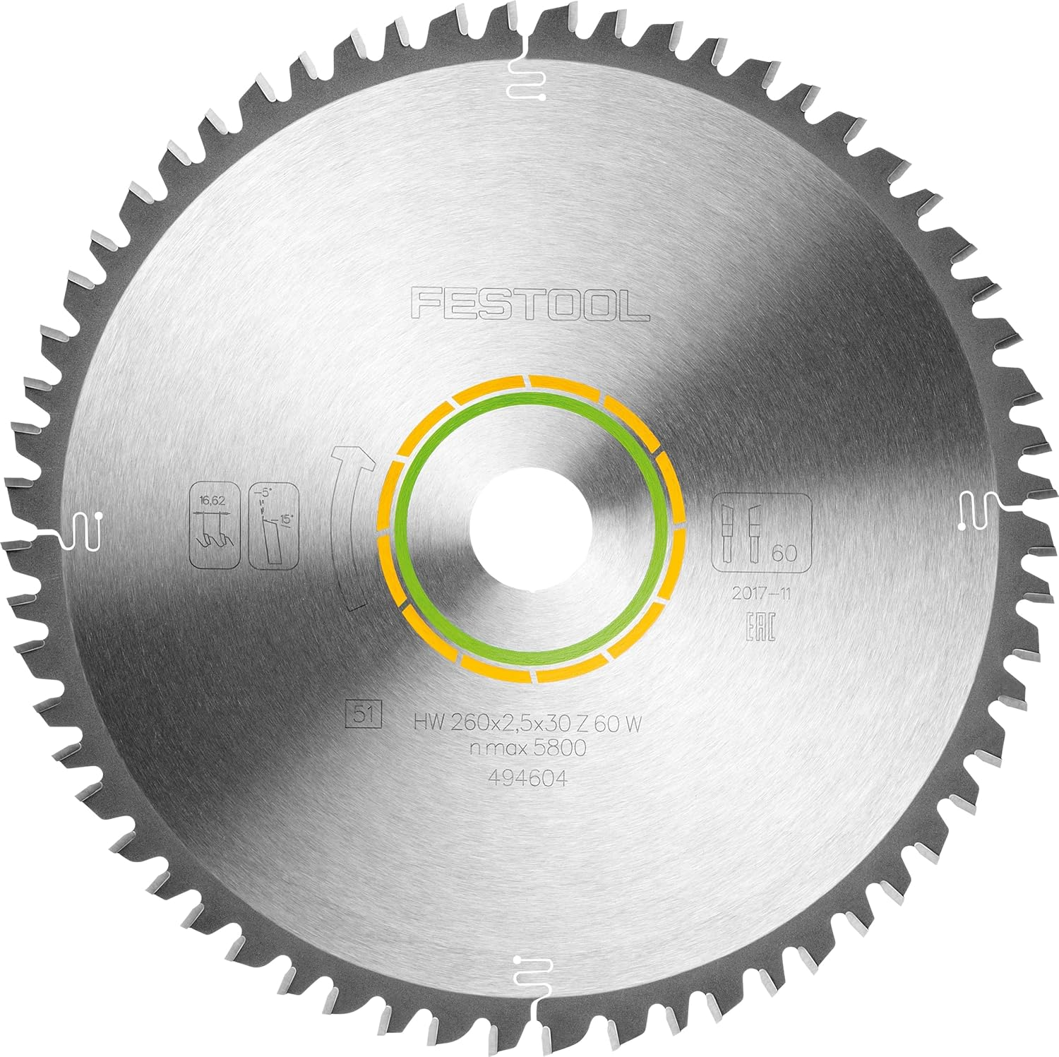 Festool Hoja De Sierra Universal 260X2,5X30 W60 image number 3
