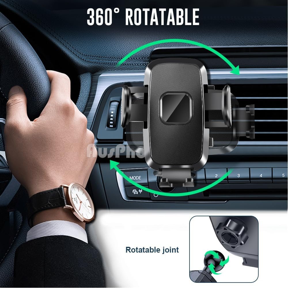 Car Phone Holder, Car Phone Mount for Dashboard & Air Vent & Windshield & Desk, 360&deg; Universal Car Mobile Phone Stand for Iphone 16 15 Pro Max 14 13 12 11 XS Samsung Google Huawei & All Smartphones image number 5
