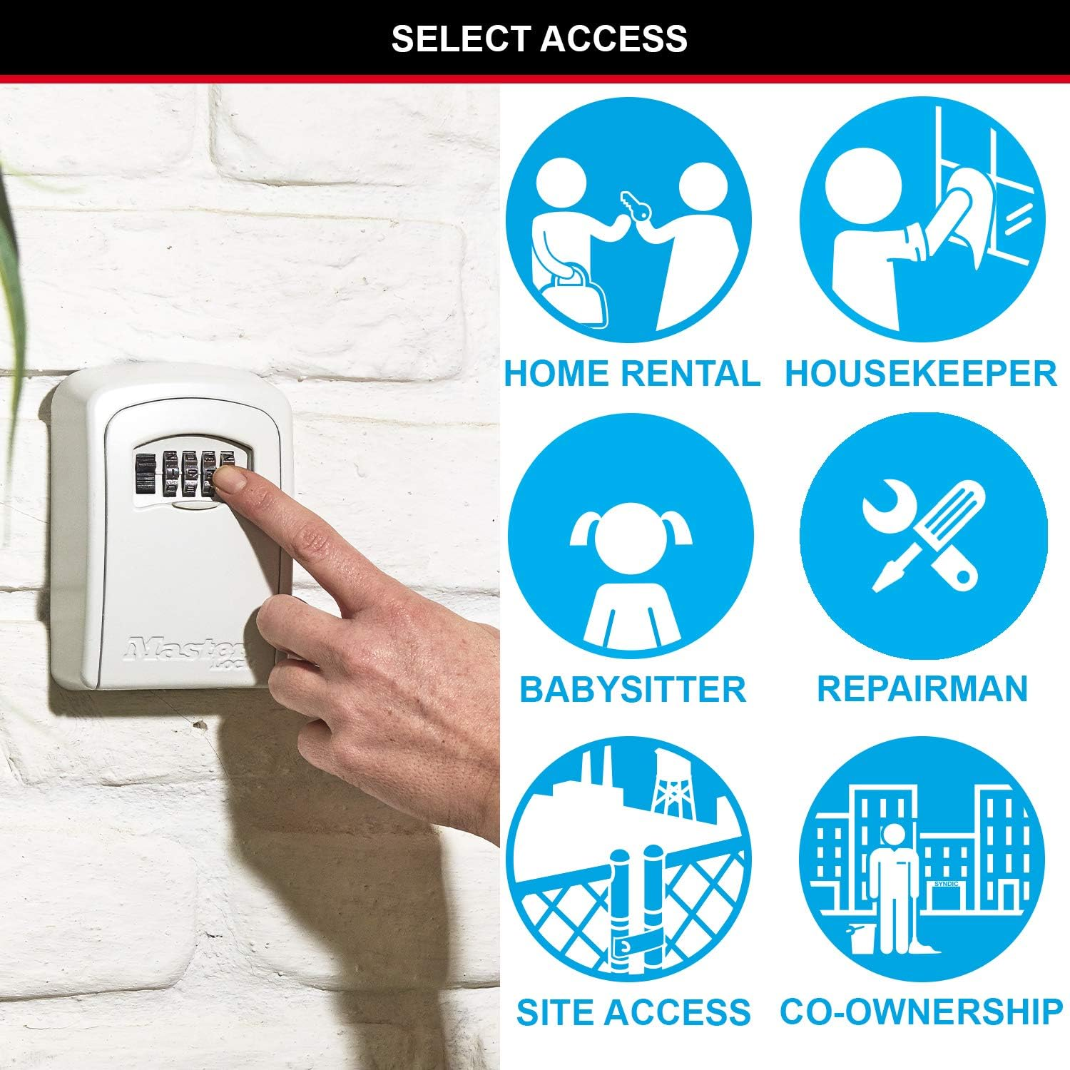 Master Lock Key Safe Wall Mounted, Medium 85 X 119 X 36 Mm, Cream, Outdoor, Mounting Kit, for Home Office Industries Vehicles
