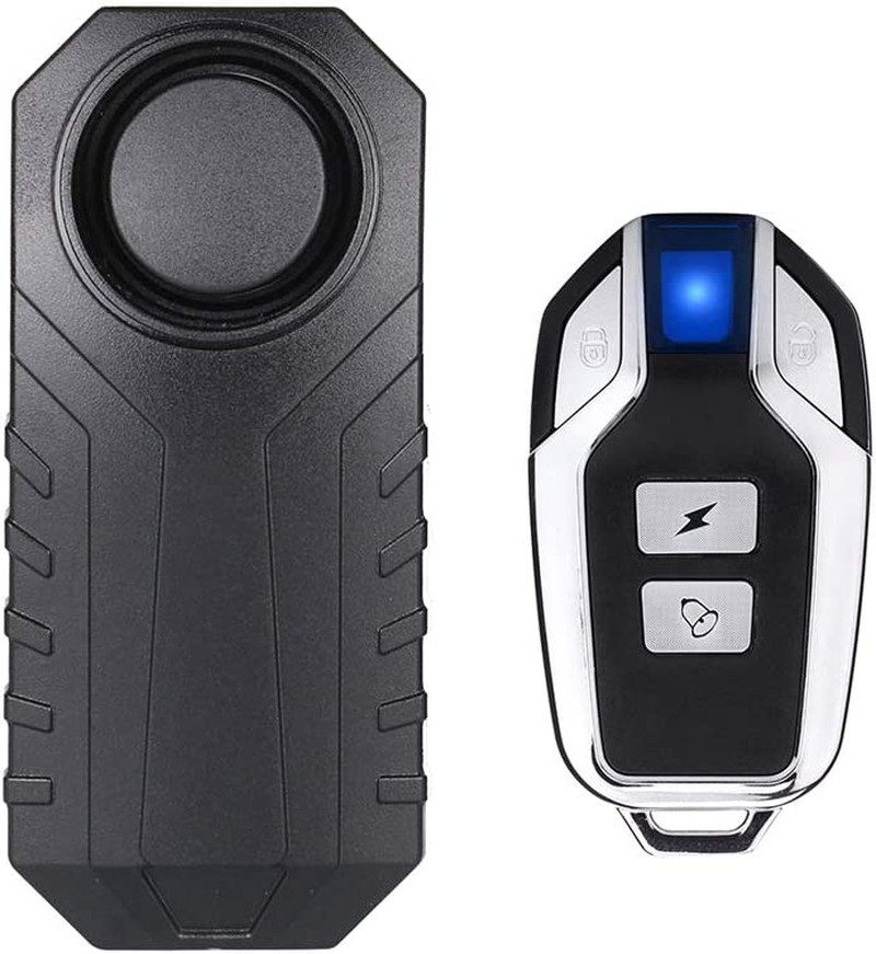 Mengshen Wireless Motorcycle Bicycle Alarm, Security Anti-Theft Alarm with Remote Control, IP55 Waterproof, 113 Db Super Loud (Black) image number 2