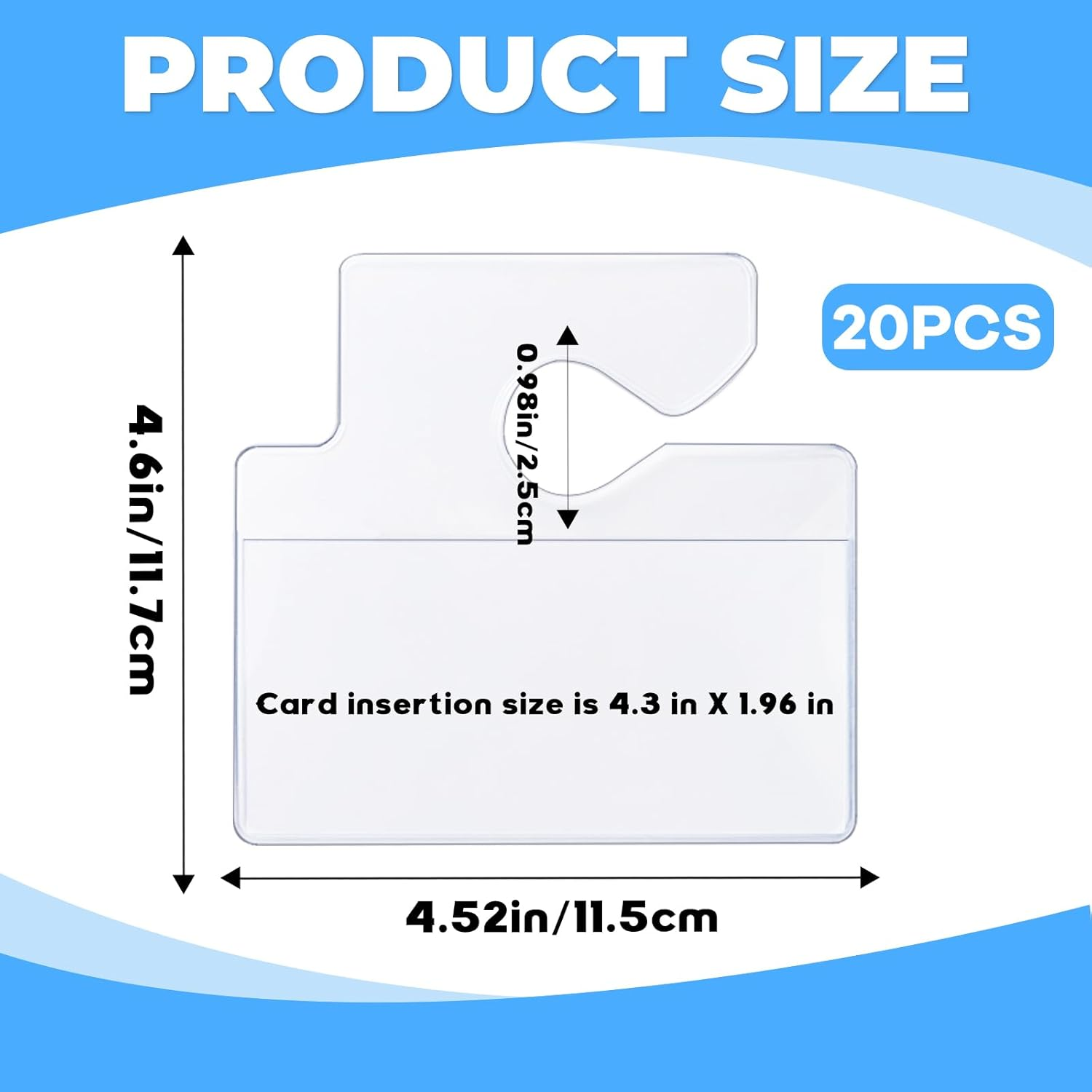 20 Pcs Clear Parking Pass Holder for Car Windshield, Handicap Placard Holder, Permit Holder, Parking Permit Hang Tag for Car Rear View Mirror (Clear) image number 2