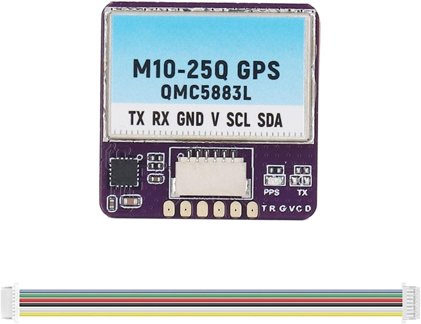 GPS Module M10-25Q Advanced with Compass QMC5883L, 10 Hz Frequency Output, Exact Speed and Location for Drone Racing Competitions image number 5