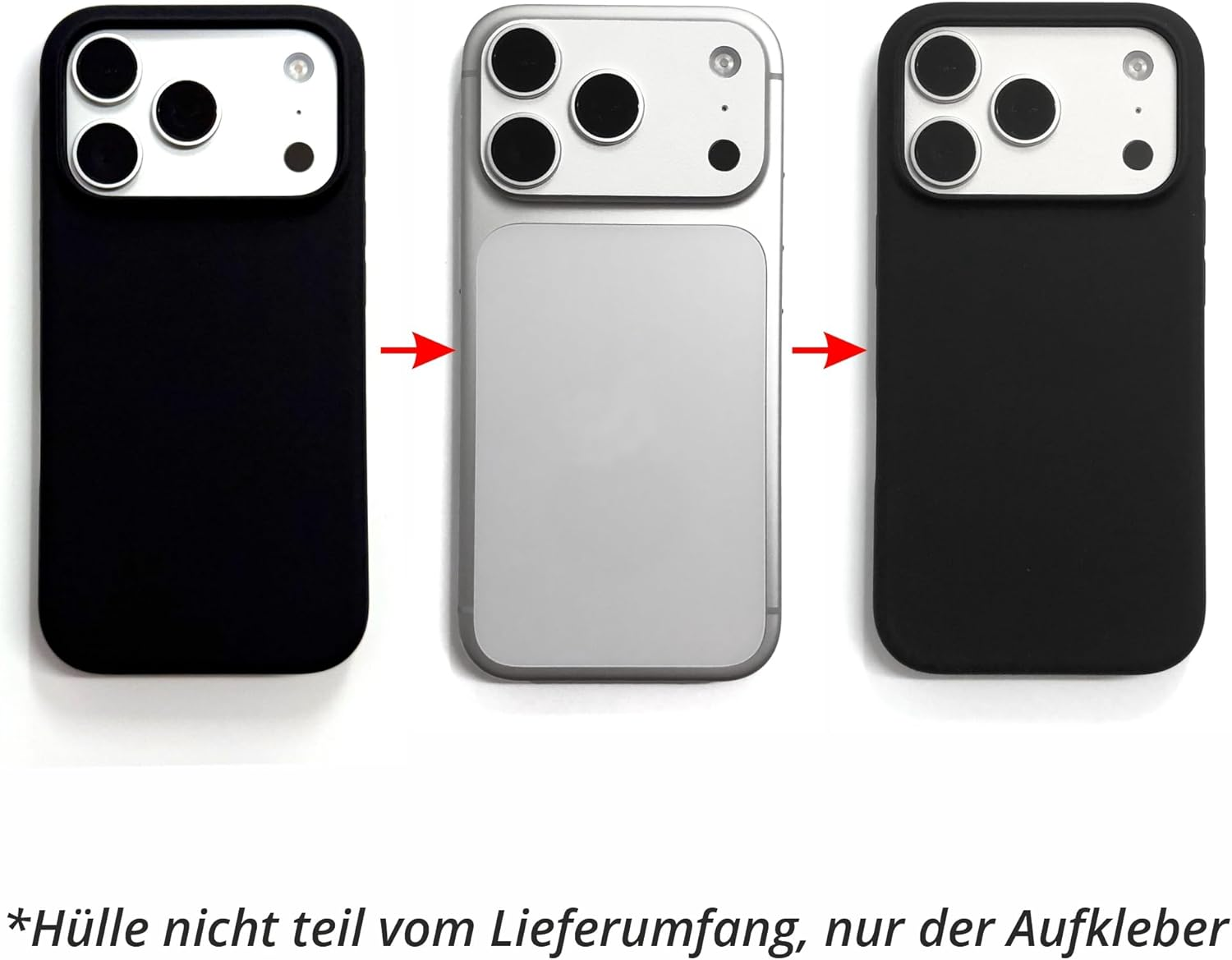 Sticker for Iphone 17 Pro Max Camera Plateau - Thick Vinyl Skin to Cover Case Cut-Out & Protect Aluminium (Iphone 17 Pro Max Plateau Sticker, Matte White/Rough) image number 2