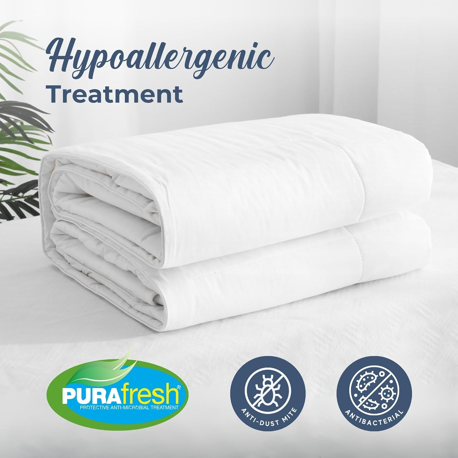 Dreamaker Lightweight Washable Australian Wool Quilt Breathable Cotton Cover 250GSM Natural Fill Temperature Regulating Summer Weight Duvet, Purafresh Treated for Anti-Bacterial Protection Super King image number 1