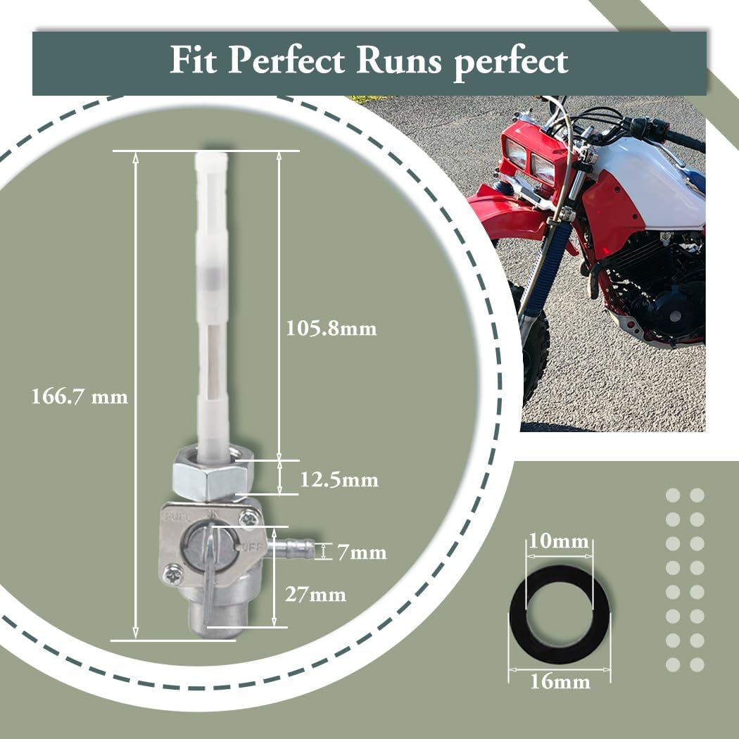 Fuel Tank Switch Valve Petcock Honda TRX 300 TRX300 TRX300FW Fourtrax 1988-2000 image number 1