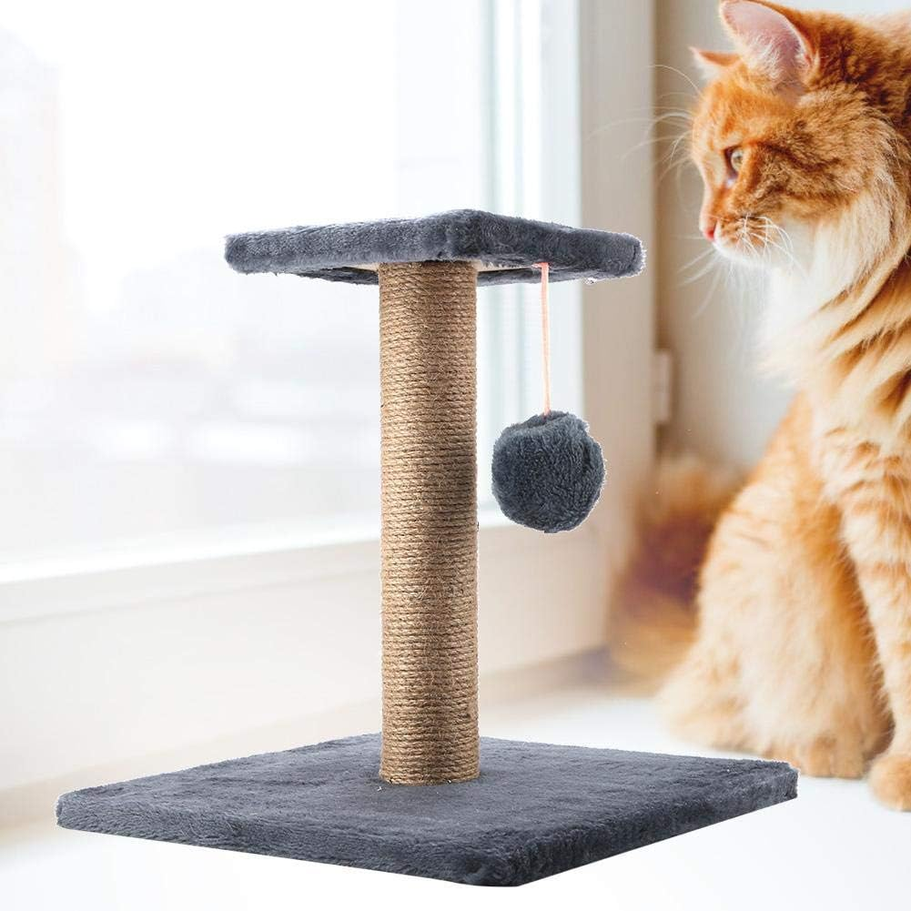 EVTSCAN Pet Cat Scratching Post, Cardboard Toy Claw Scratcher with Sisal Rope Small Cat Trees for Young and Adult Cats(深灰色) image number 3