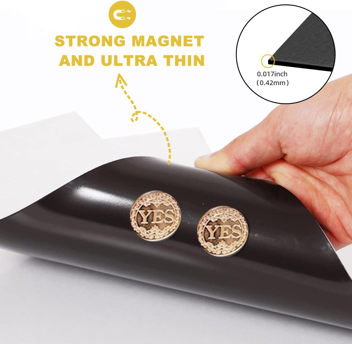 INKUWAY Magnetic Photo Paper A4 Gloss 10 Sheets Glossy Finish Thick Manget Printable for Inkjet Printers Home and Office image number 3