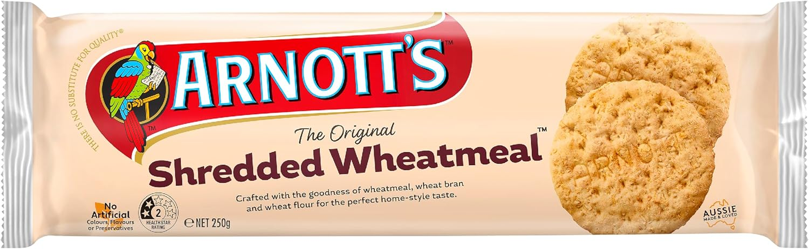 Arnott'S Shredded Wheatmeal Plain Biscuits 250G - 250 G (Pack Of 3) image number 6