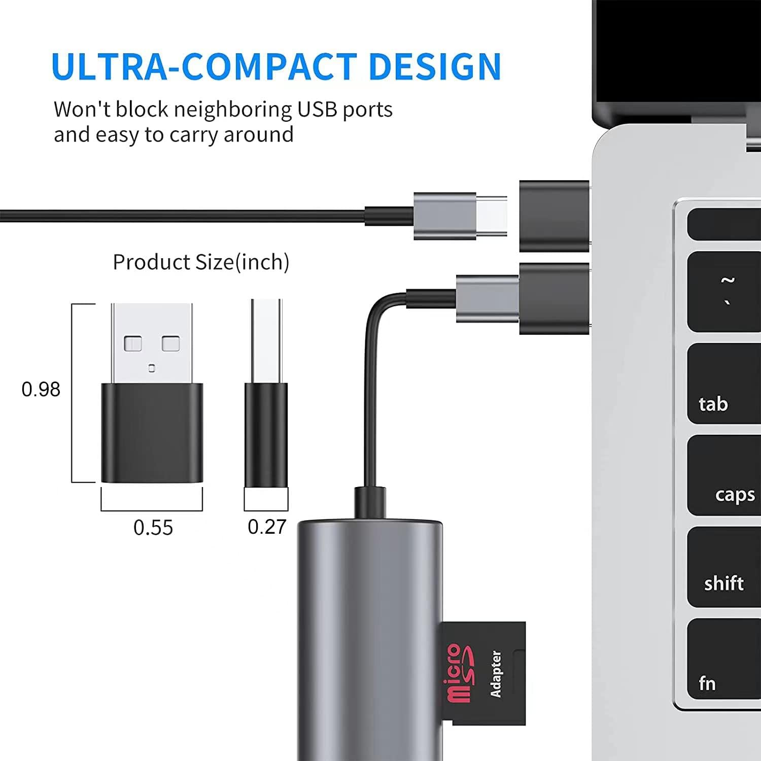 USB C to USB Adapter,Usb a 3.0 Female to USB C Male Adapter X2, USB C Female to USB Male Adapter X2, Compatible with Mac-Book, Phone 15, Sam-Sung Galaxy, Smartphones, Tablets, Laptops 4 Pack image number 6