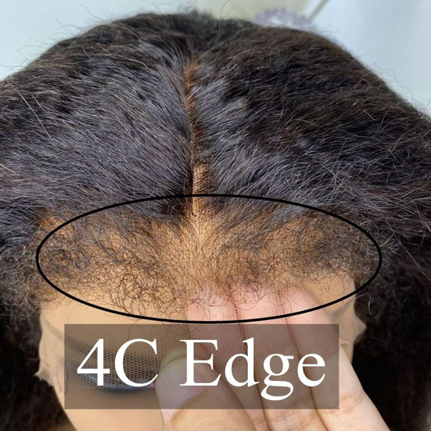 Enoya Glueless Wigs Human Hair Pre Plucked Frontal Lace Wig for Black Women，Hd Lace Front Wigs Human Hair 200 Density Natural Black with Baby Hair (13X4 HD Lace Frontal Wig, 20") image number 4