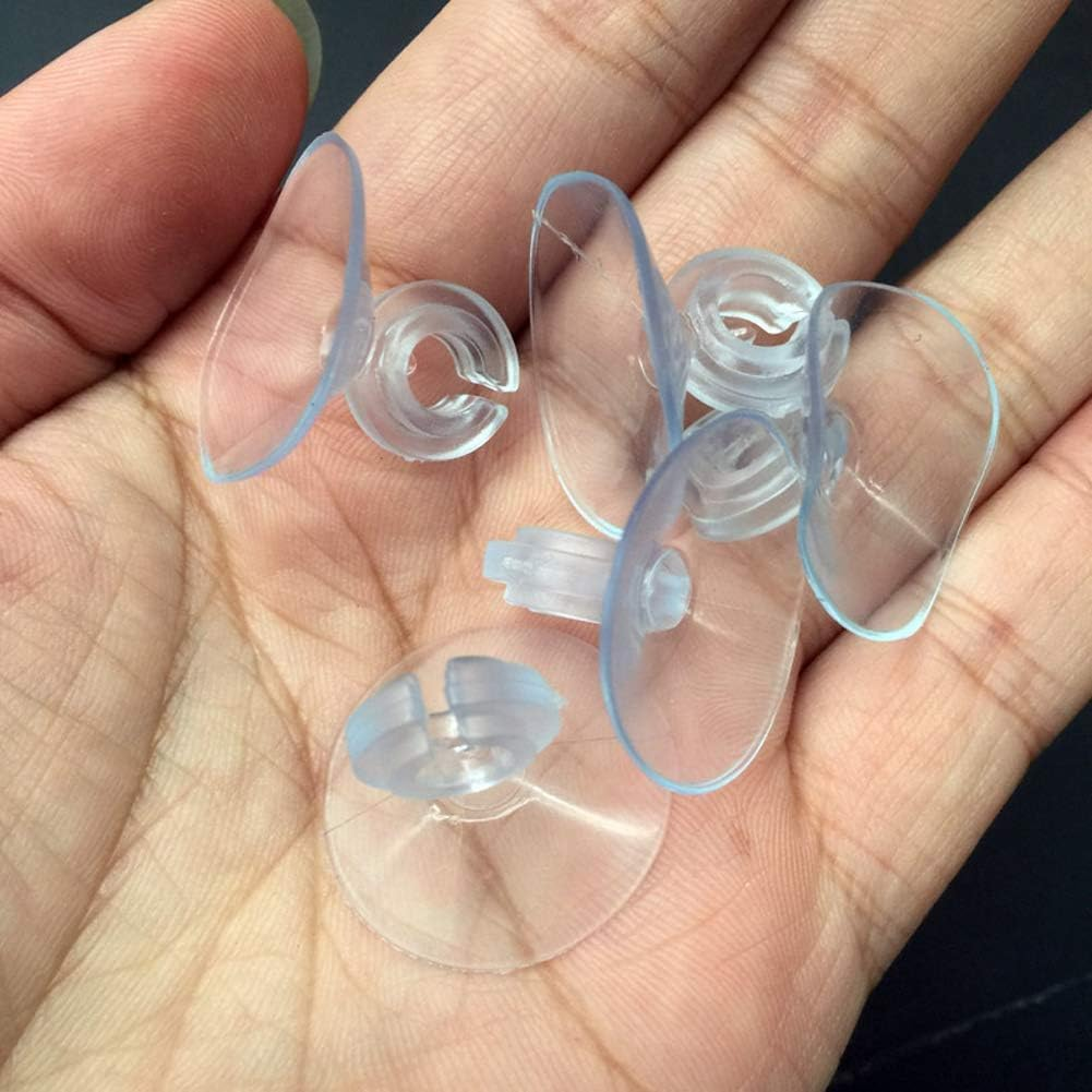 Fish Tank Airline Tubing Clear Suction Cup Clips, 30Pcs Aquarium Suction Cup Clip Clear Airline Tube Holders Clamps Fish Tank Hose Holder Clips,Fish Tank Cup Airline Holder Air Pump Clip image number 4