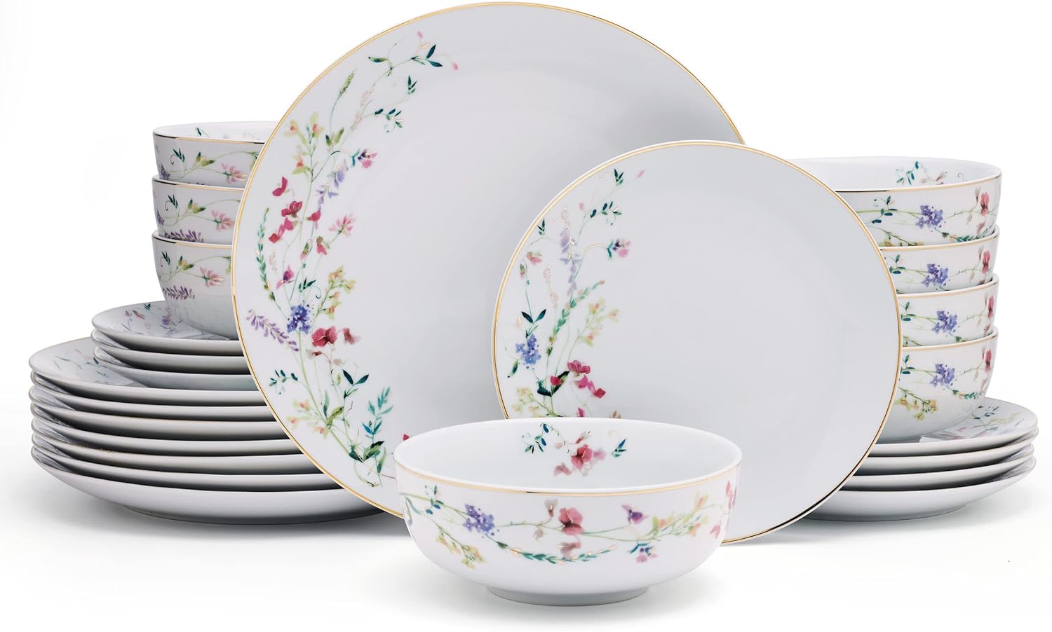 Mikasa Kalina Metallic 24 Piece Dinnerware Set, Service for 8 image number 4