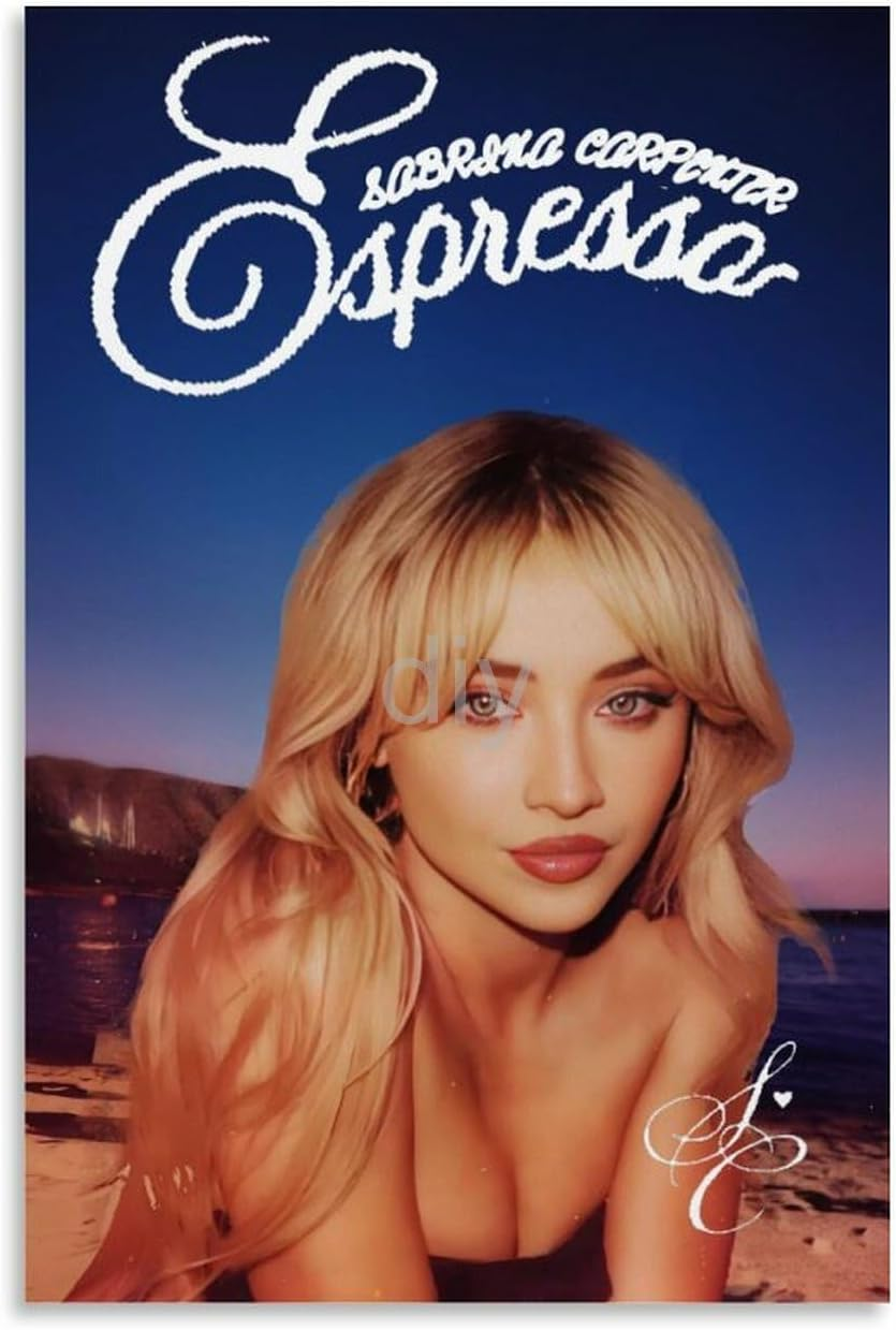 Sabrina Carpenter Poster Canvas Painting Wall Art Picture Home Decor Print for Bedroom Living Room Dorm Study Bar Office 16X24Inch(40X60Cm) Unframe-Style