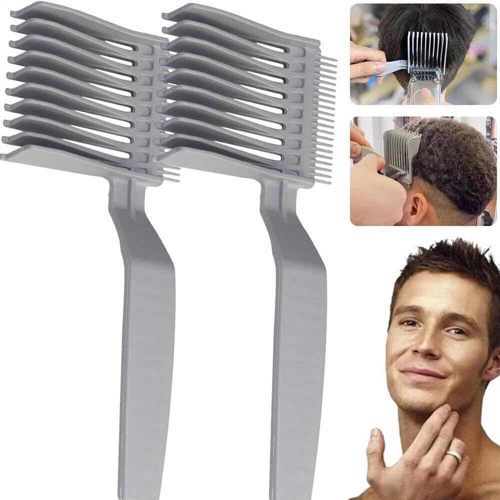 1PC Comb Barber Comb Fading Tapering Blend Flat Top Gradient Caliper Comb image number 1