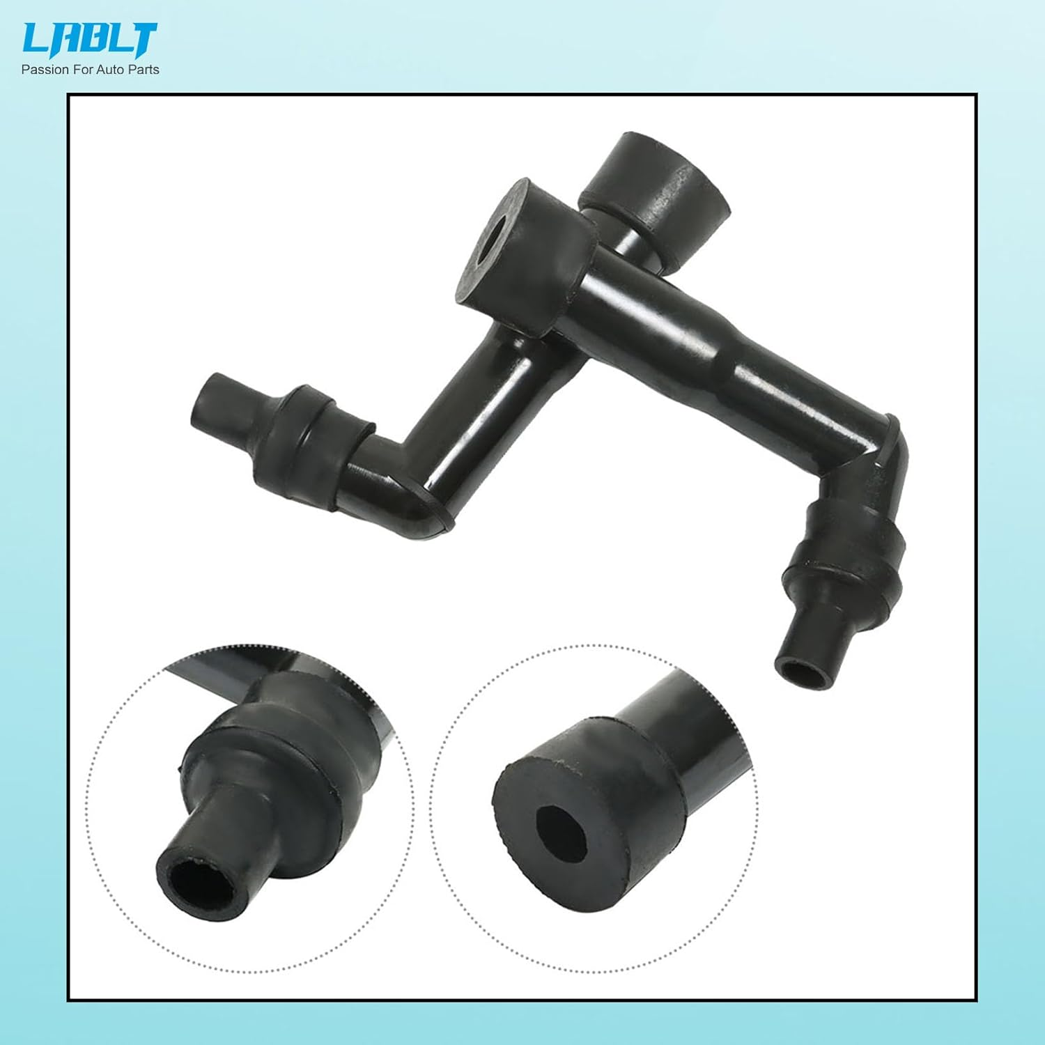 LABLT Spark Plug Boot Waterproof Cap Cover Resistor 120 Degree Motorcycle Scooter Dirt Bike ATV 2Pcs image number 3