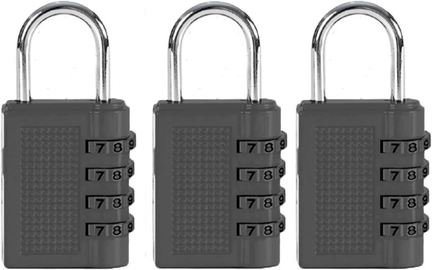 3 Pcs Combination Lock 4 Digit Outdoor Waterproof Padlock For, Sports Locker, Fence,School Gym Locker, Hasp Storage,Toolbox, Gate, Case image number 2