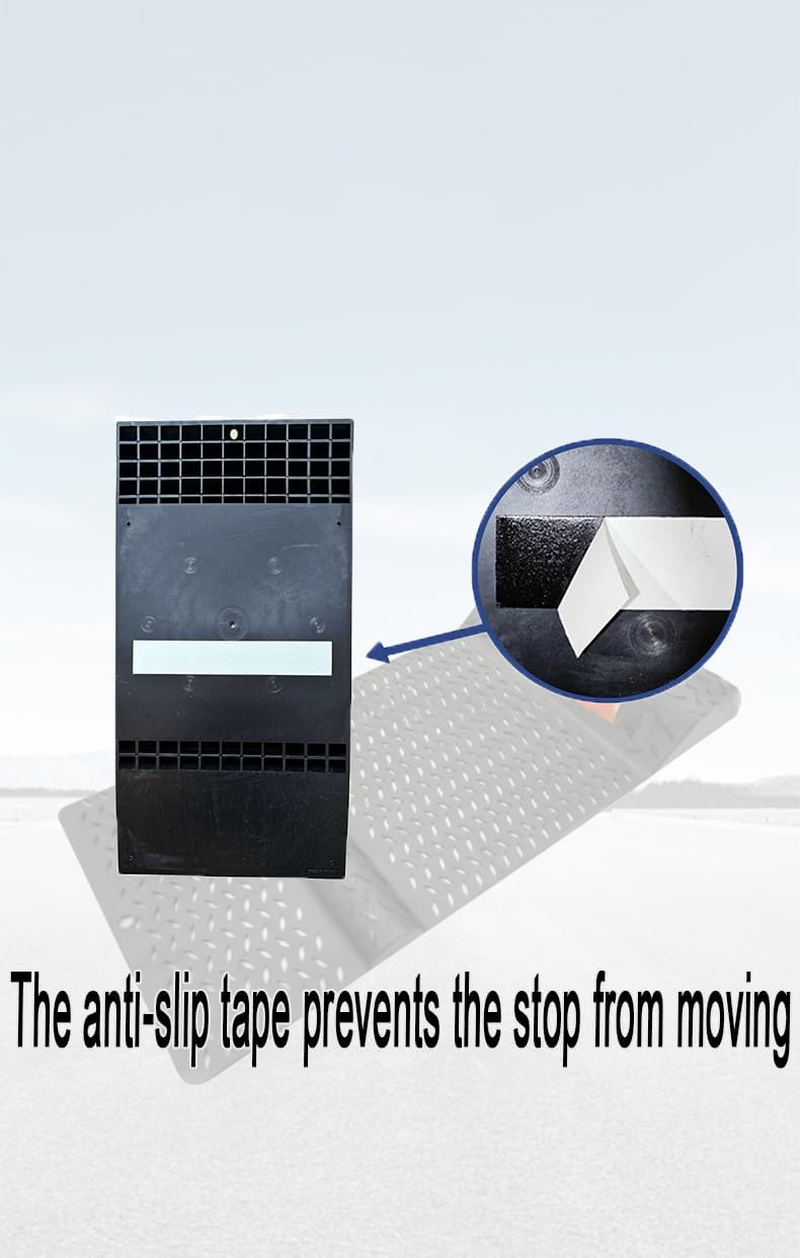 WEZCHUGHAOL Parking Mat,Easy to Install Adhesive， Garage Wheel Stopper Parking Aid,Antiskid Car Safety Park Aid - Gray image number 6