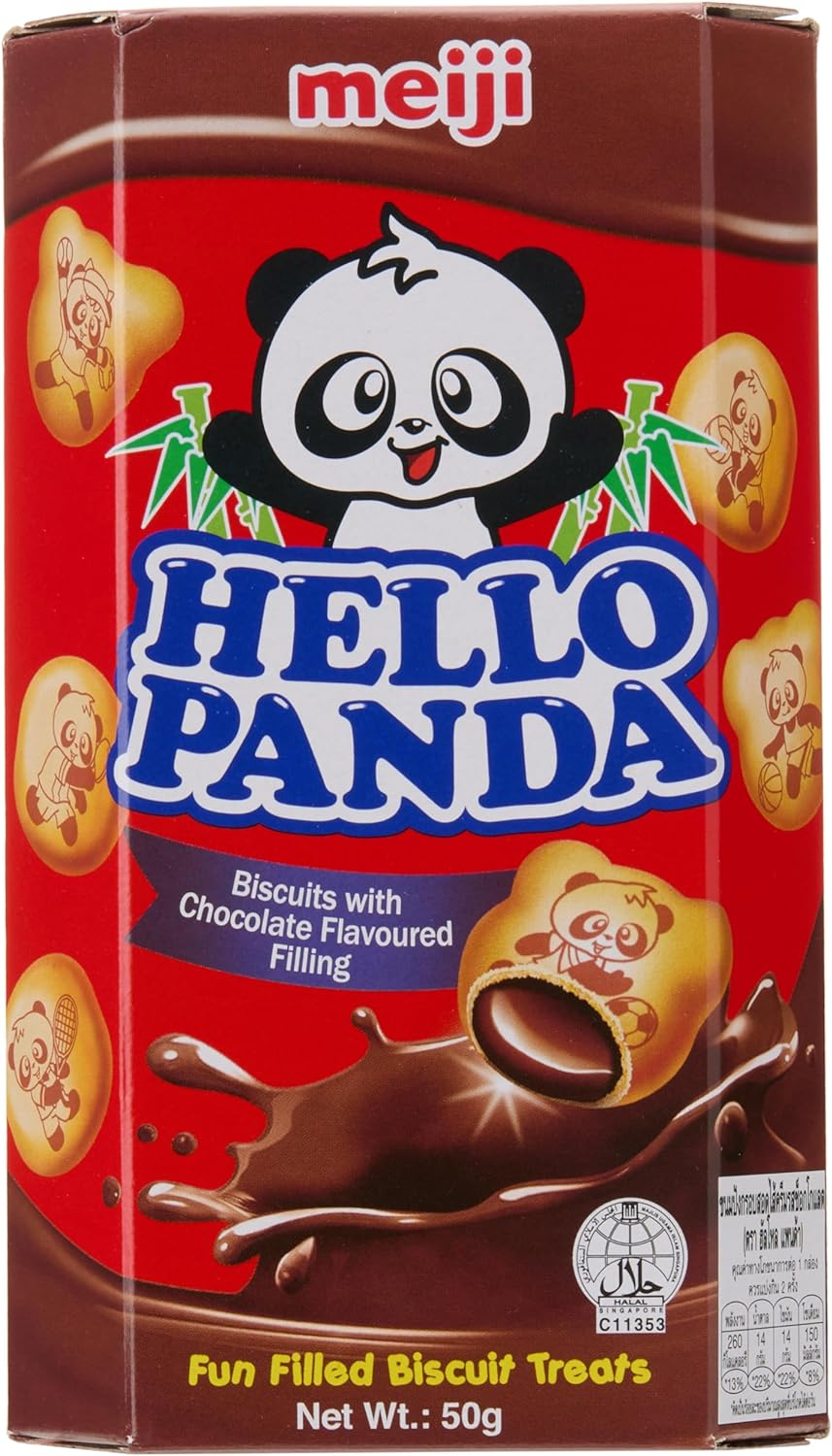 Meiji Hello Panda Chocolate Flavoured Biscuit 10 X 50 G