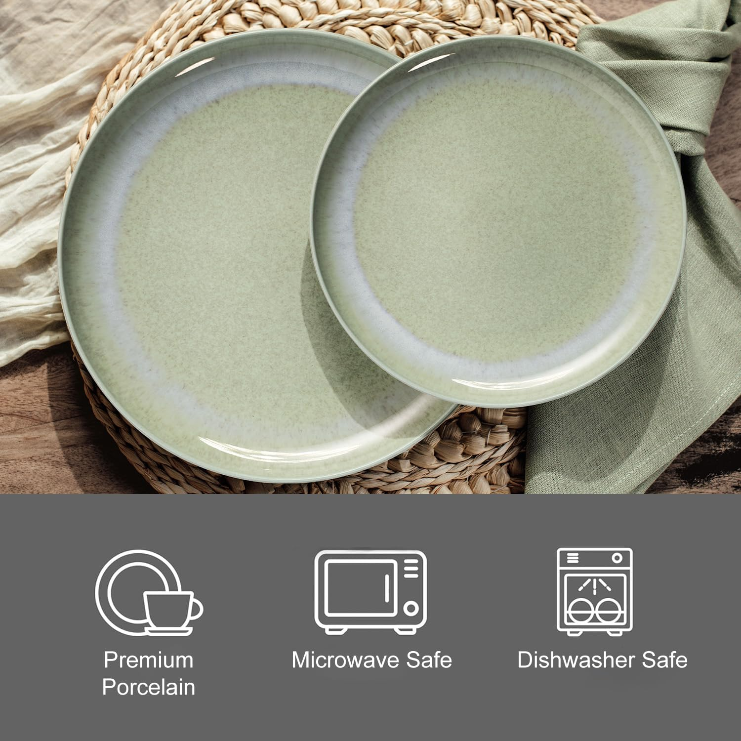 Like. by Villeroy & Boch Perlemor Alga Dinner Plate, 271 Mm, Premium Porcelain, Unique Effect Glaze image number 6