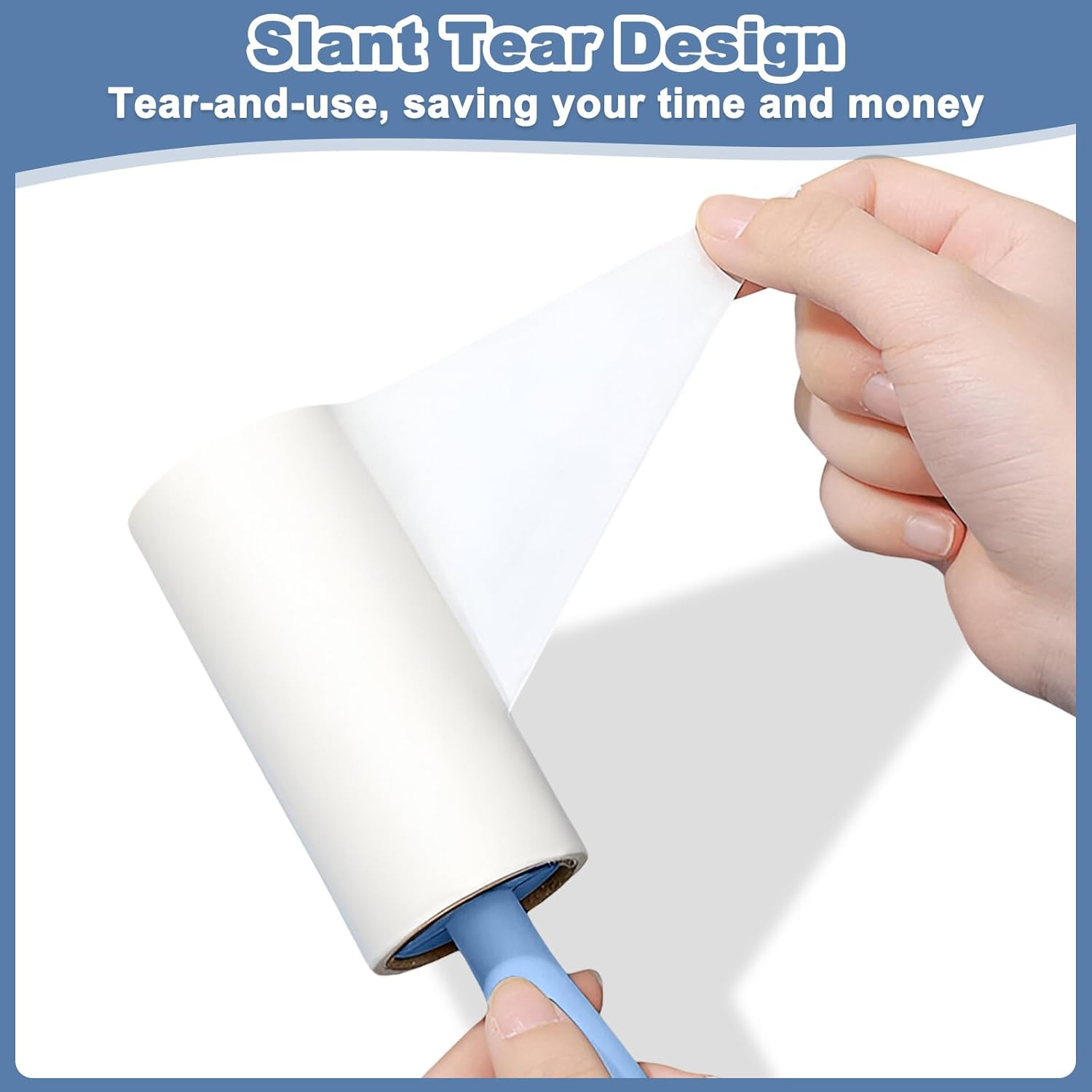 Lint Roller Refills Set, 10 Rolls Adhesive Roller, Pet Hair Remover Lint Rollers, Extra Sticky Adhesive Roll for Removing Lint and Cat Dog Pet Hair image number 4