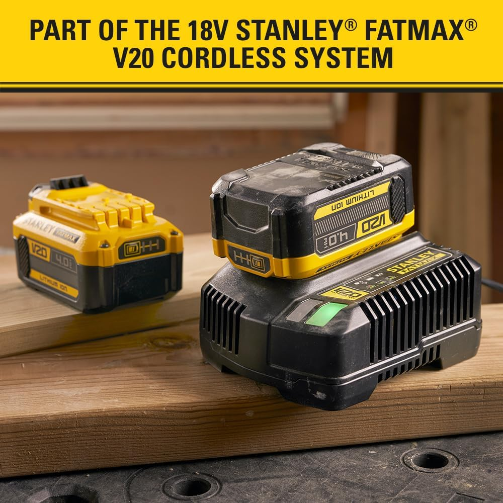 STANLEY FATMAX V20 | 18V 4.0Ah Lithium Battery - State of Charge Indicator, Compact Lithium-Ion Power for All V20 Tools image number 4