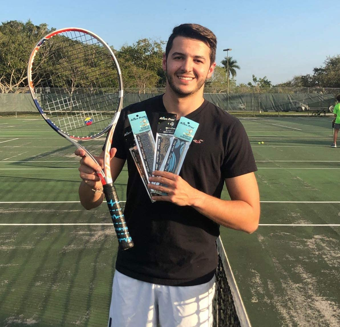 Alien Pros Tennis Racket Grip Tape (6 or 3 Grips) &ndash; Tac Moisture Feel Tennis Grip &ndash; Tennis Overgrip Grip Tape Tennis Racket &ndash; Wrap Your Racquet for High Performance (6 or 3 Grips)