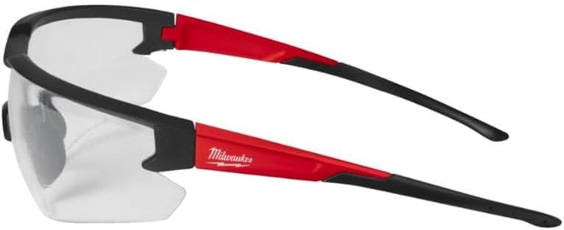 Milwaukee Protective Goggles Clear Scratch Resistant and Anti-Fog, One Size, 4932478763,Red image number 1