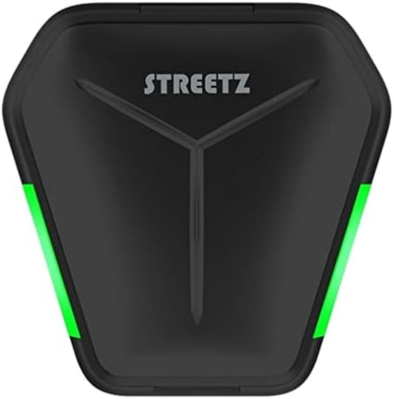 STREETZ TWS-115 Stereo Bluetooth Headphones, In-Ear Wireless Gaming Headphones, Bluetooth 5.0, Built-In Microphone and Quick Charging Case up to 15 Hours Music Playback, Comfortable Normal image number 2