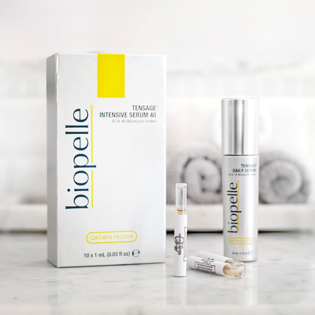 Biopelle Tensage Growth Factor Intensive Serum 40 Post-Procedure or Intensive Boost Ampoules with SCA 40 Biorepair Index, 10 Count image number 6