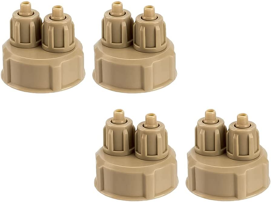 Alipis Diy Co2 Bottle Cap for Aquarium Plants Quick Twist Air Bottle Cap Accessory Easy Install Co2 Diffuser System for Fish Tank 4 Pack