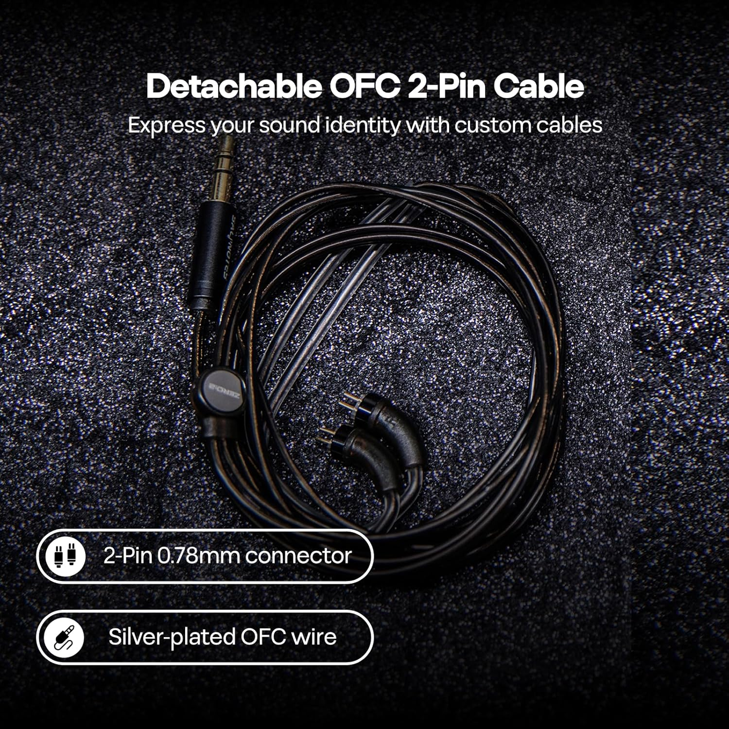 HIFIXAUDIO 7Hz X Crinacle Zero:2 in Ear Monitor, Updated 10Mm Dynamic Driver IEM Earphones, Hifi Wired Earbuds, with OFC IEM Cable for Gaming & Music Audiophiles (No Mic 3.5Mm, Orange) image number 3