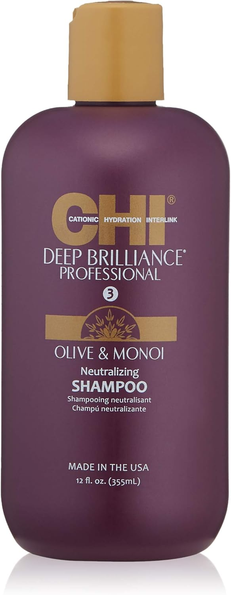 CHI CHI Deep Brilliance Neutralizing Shampoo for Unisex 12 Oz Shampoo, 355 Ml image number 2