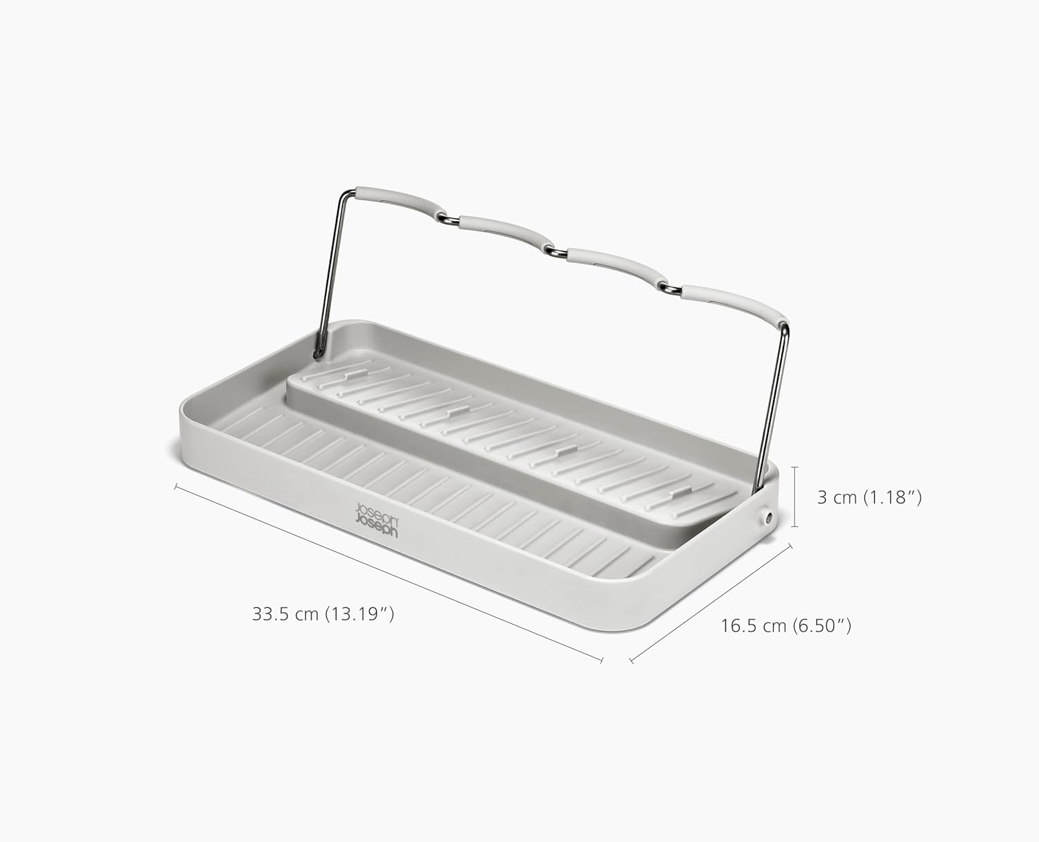 Joseph Joseph Drysmart Folding Water Bottle Drying Rack, Space Saving Draining Board Organiser, Recycled Plastic