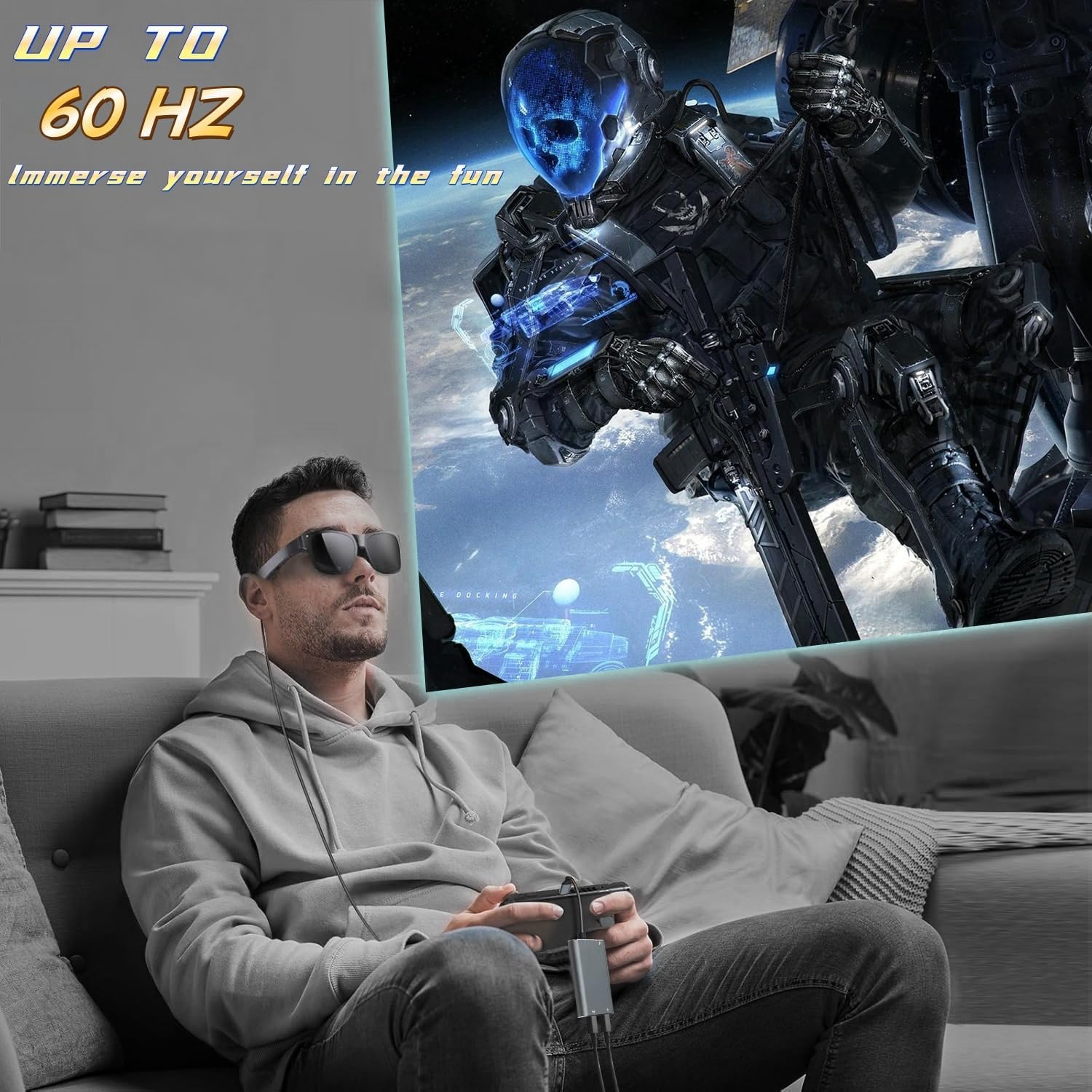 NCGGY XREAL Hub,Charge and Play Adapter,Power Your AR Glasses While Charging Your Source Device,Like Steamdeck,Swtch,Rog Ally, Phone 16 15 or Other USB C Interface Devices,4K@60Hz+65W Fast Charging image number 4