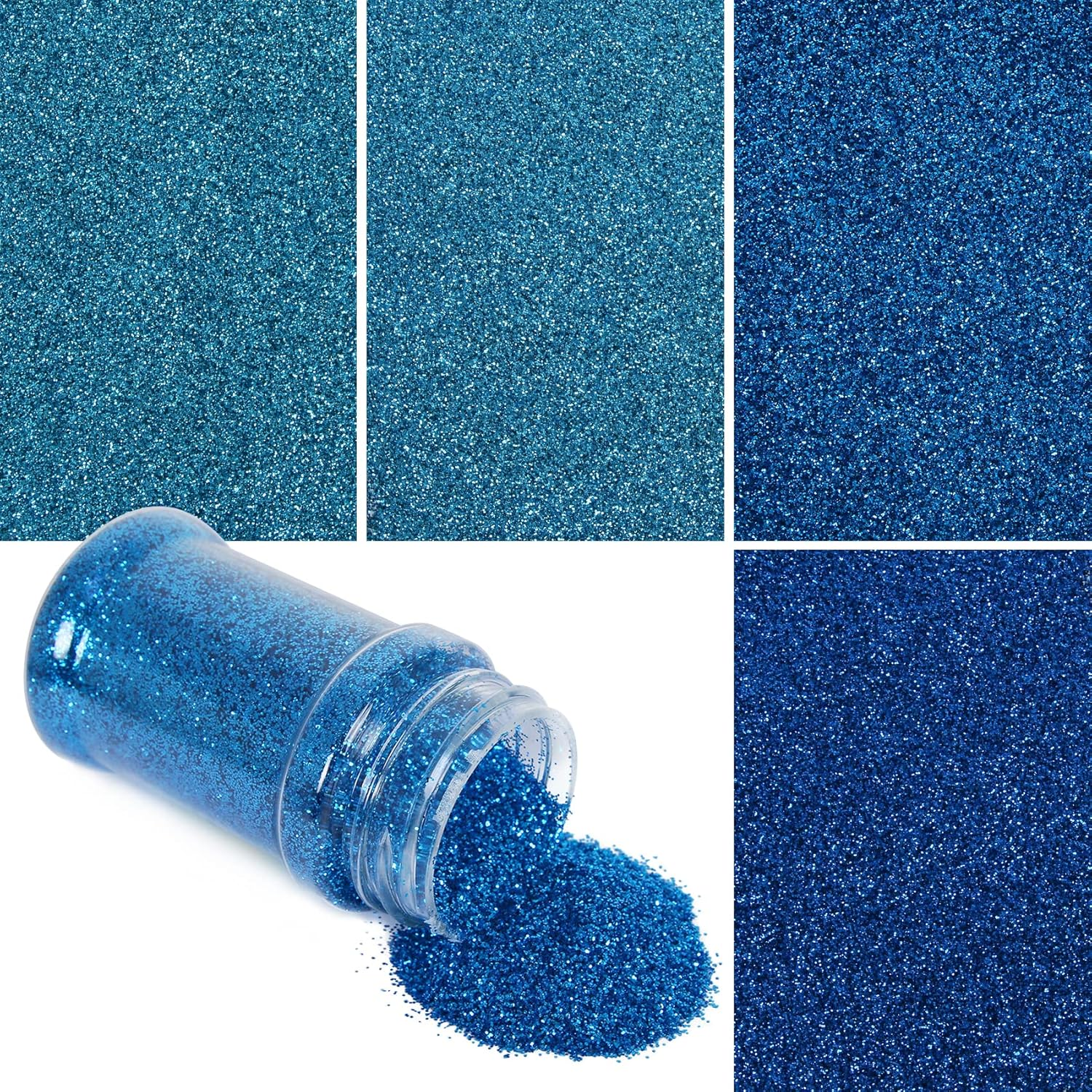 TORC 6 Oz Blue Fine Glitter Set for Resin Crafts Tumblers Slime Cosmetic Nail Art Makeup Craft Glitter for Art and Decoration - Assorted,Green image number 2